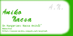 aniko nacsa business card